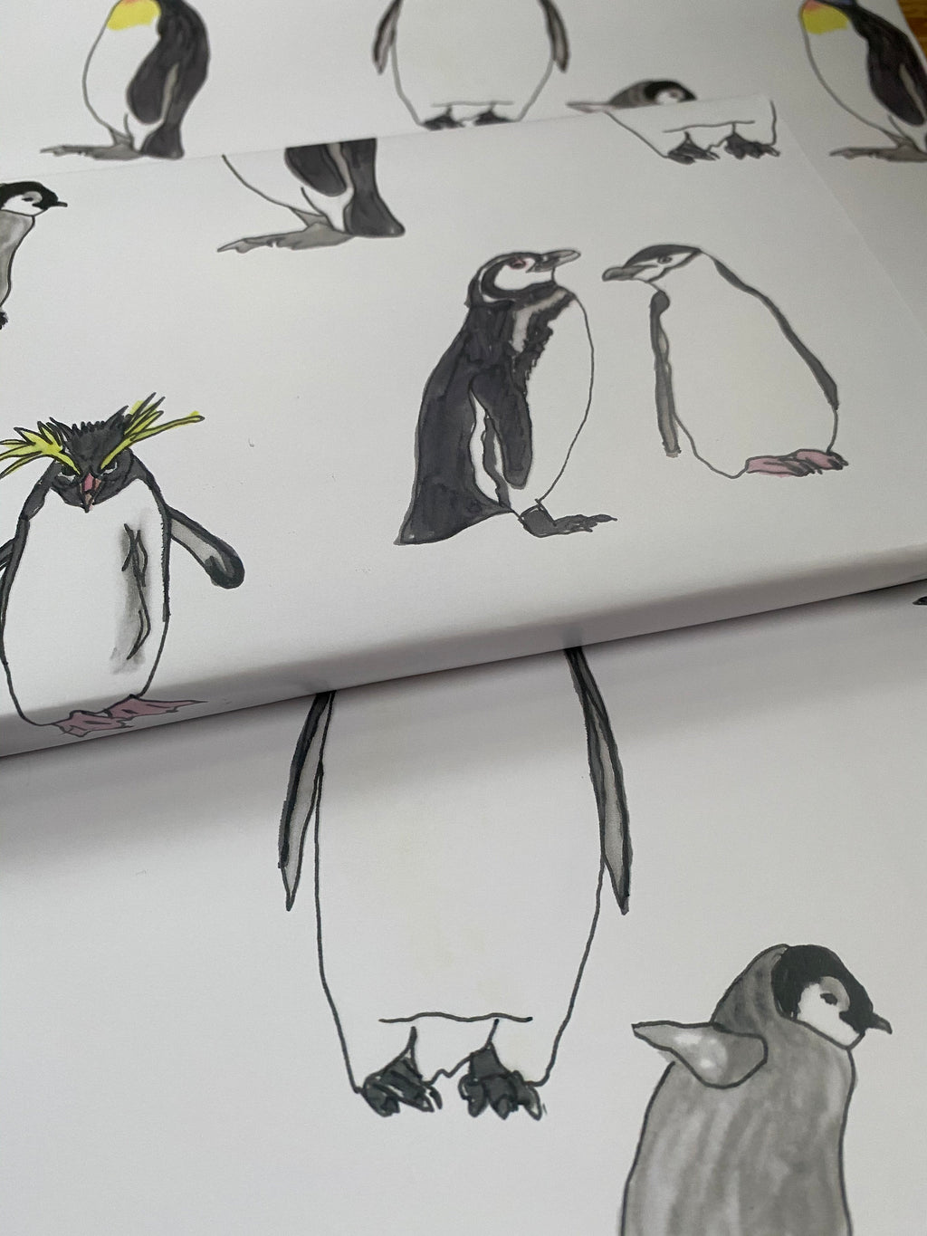 Penguin Wrapping Paper - Wildlife Gift Wrap