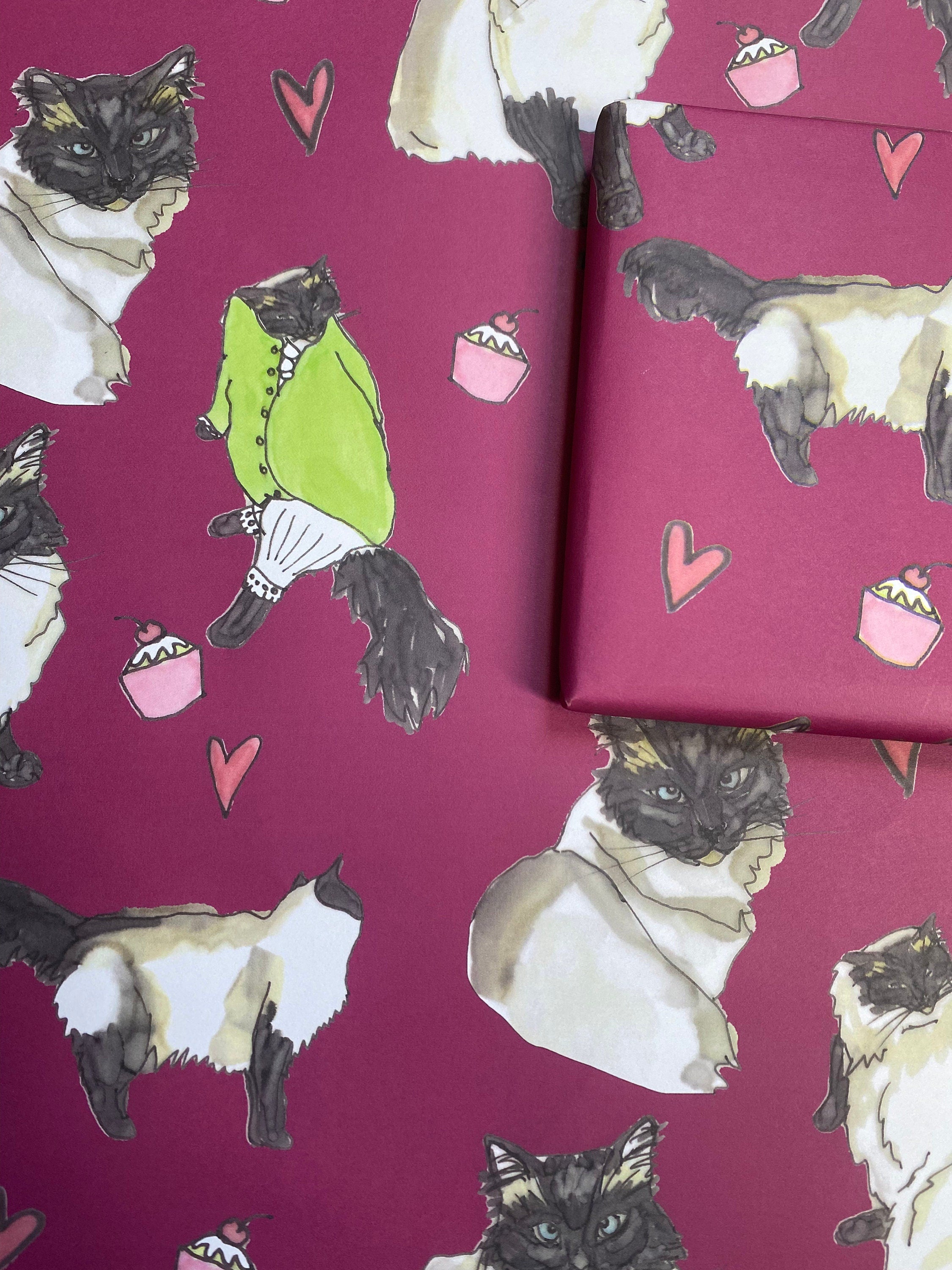 Let Des Eat Cake Wrapping Paper - Ragdoll Cat Gift Wrap