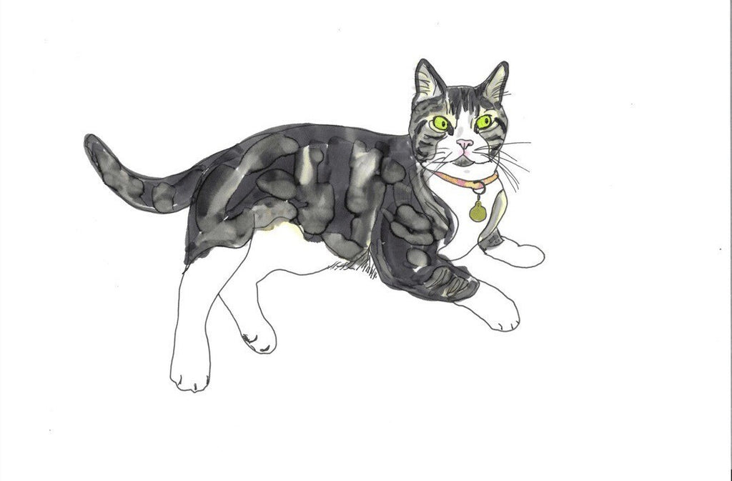 Custom Pet Portrait - A4 Linen Paper Print