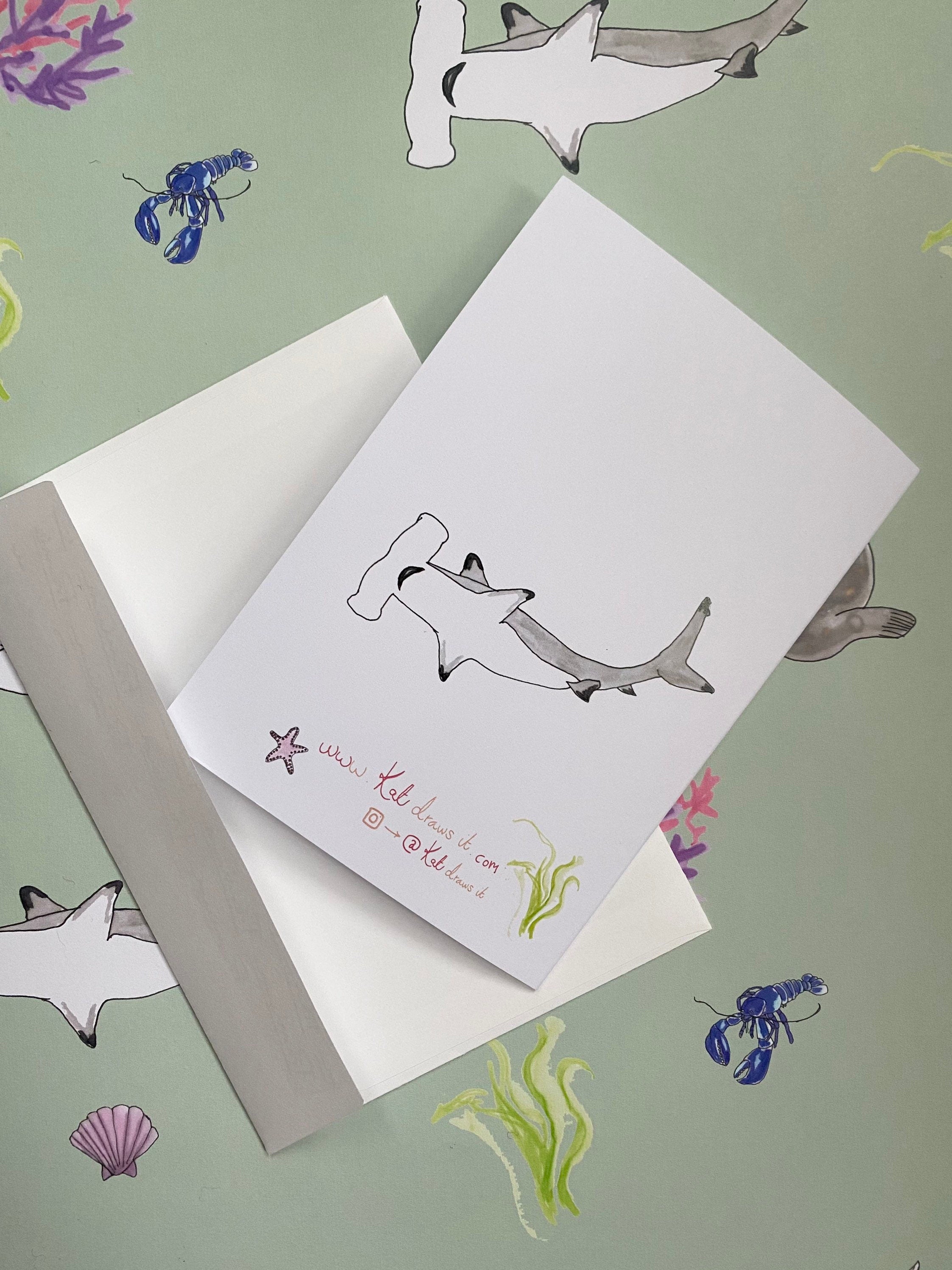 Under The Sea Greetings Card - Ocean Wildlife Blank Card