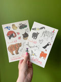 A5 Temporary Tattoo Sheet - Wildlife & Animals