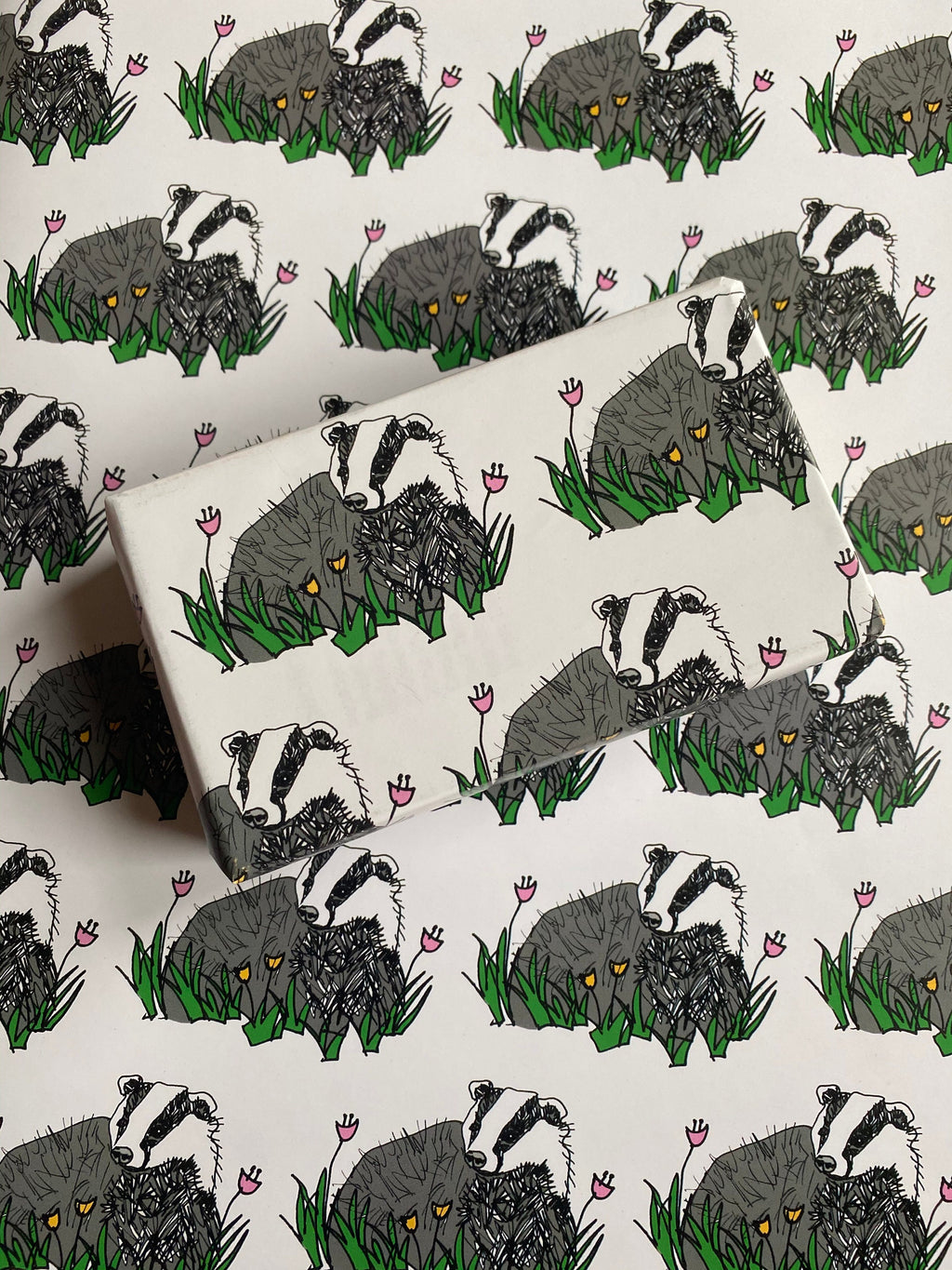 Badger Wrapping Paper - Wildlife Gift Wrap