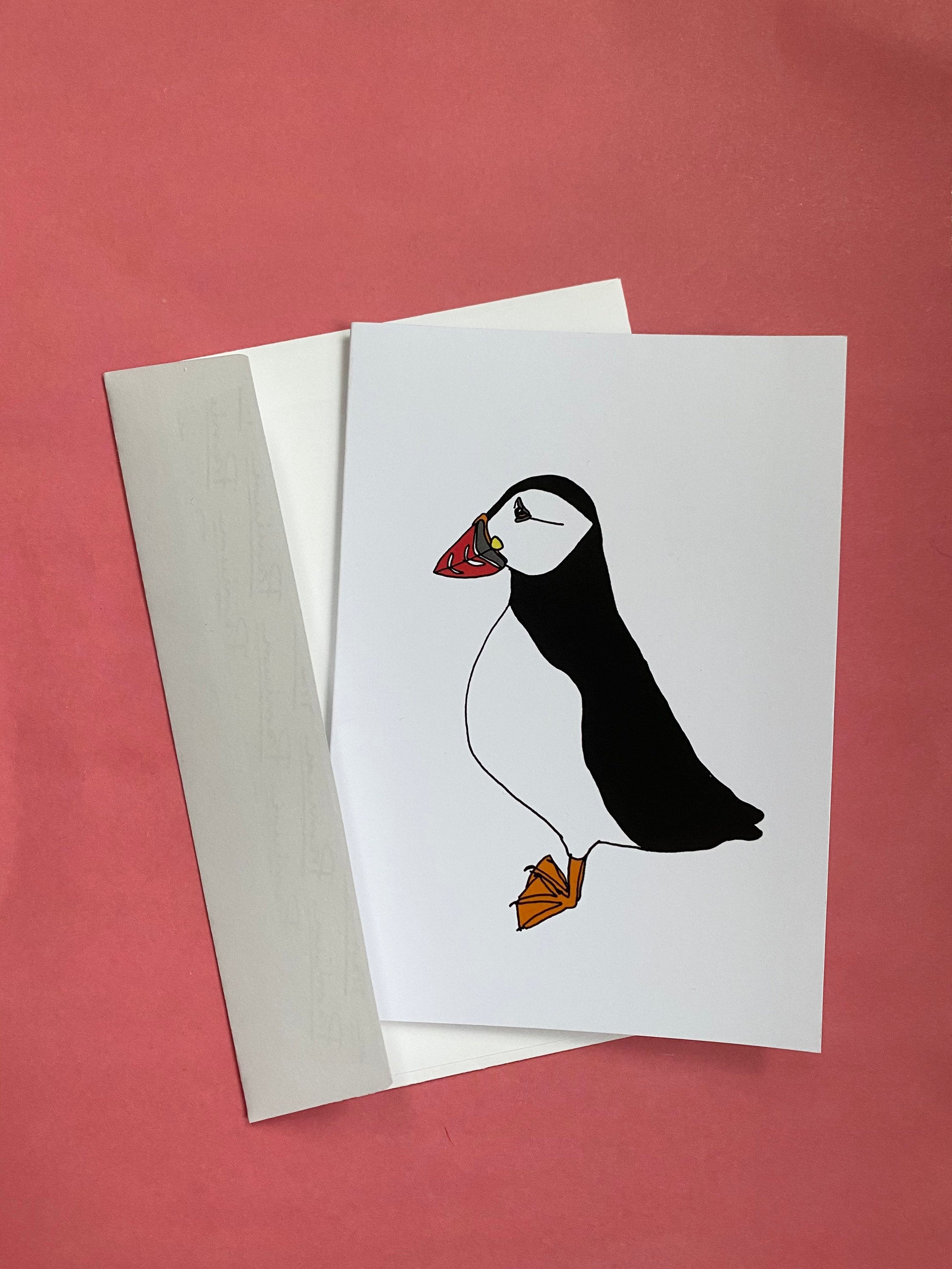 Puffin Greetings Card - Wildlife Blank Card