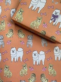 Party Dog Wrapping Paper - Fluffy Dogs Gift Wrap
