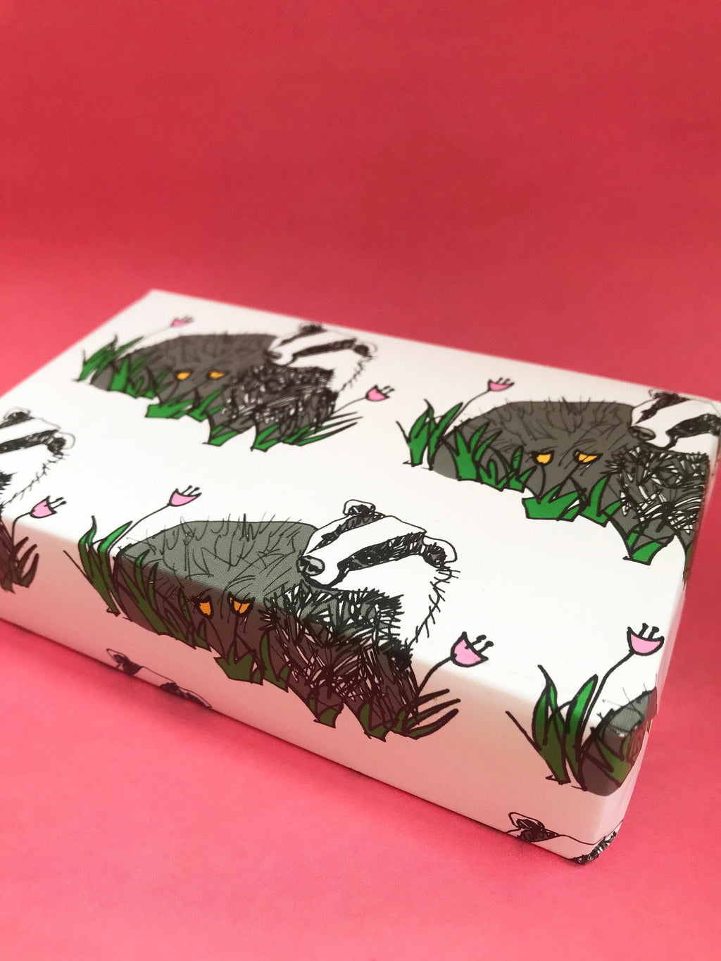 Badger Wrapping Paper - Wildlife Gift Wrap