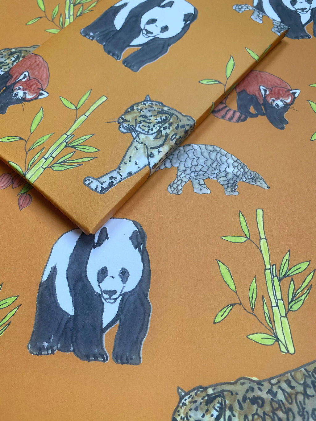 Panda and Friends Wrapping Paper - Wildlife Gift Wrap