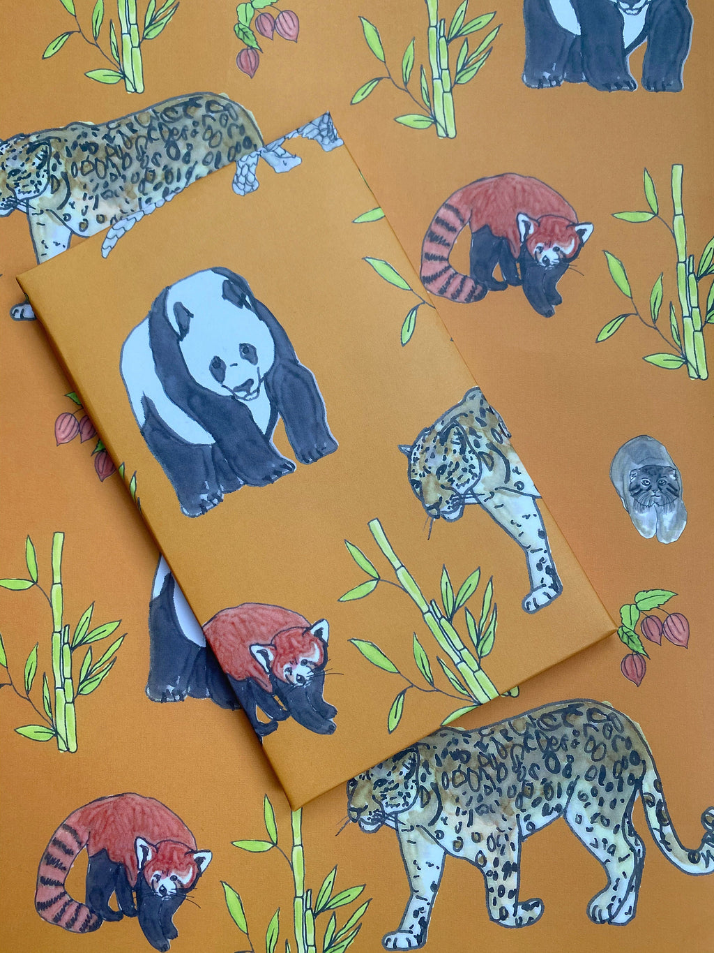 Panda and Friends Wrapping Paper - Wildlife Gift Wrap