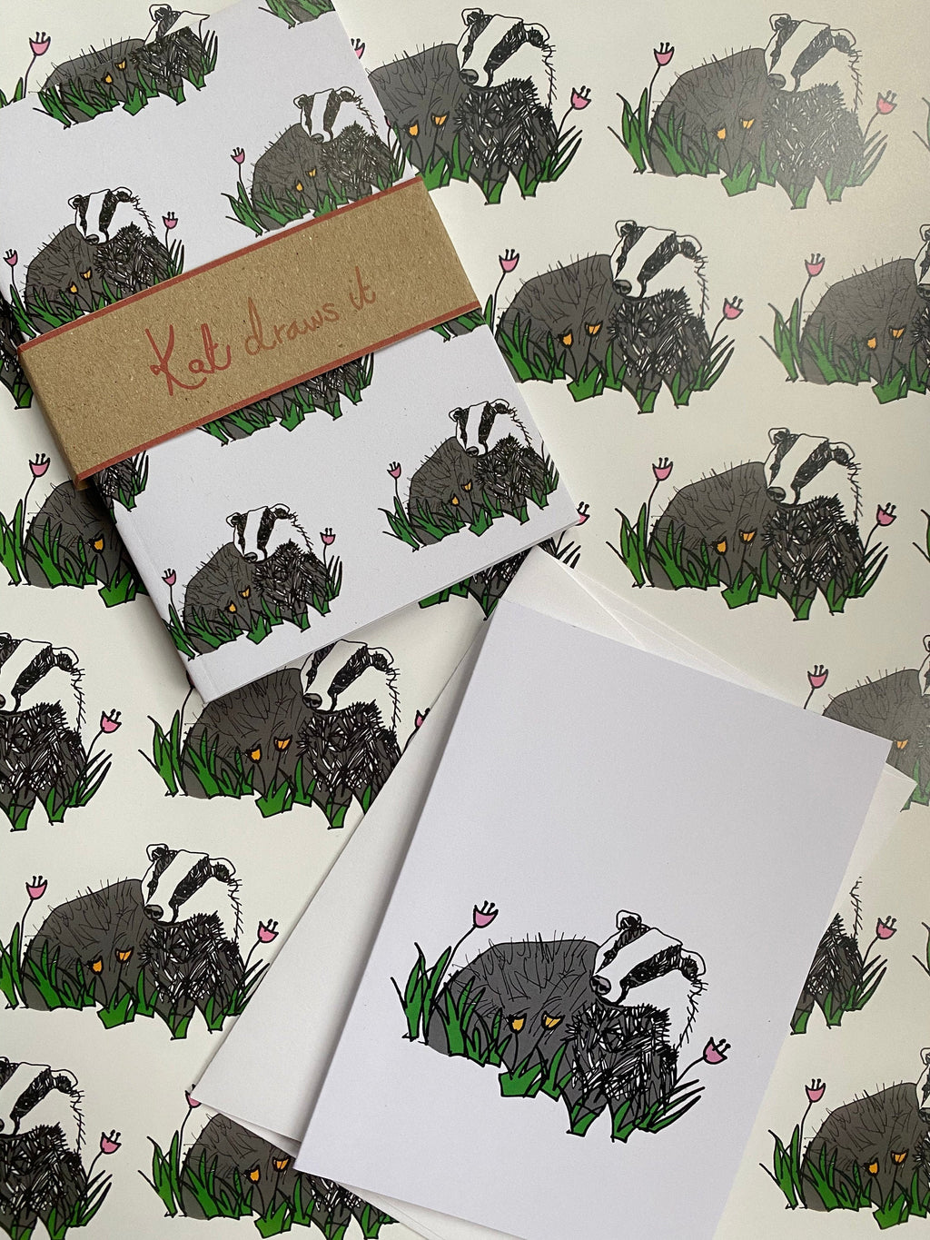 Badger Greetings Card - Wildlife Blank Card